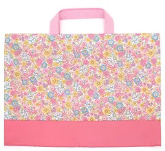 種類19:リボンフラワーピンク レッスンバッグ 女の子 子供 手提げかばん お稽古 入園 入学 準備 通園 通学 手提げ てさげ 手さげ おけいこ サブ レッスン 図工 算数 音楽 ピアノ 図書 習い事 バッグ 補助 ほじょ 絵本 小学生 小学校 幼稚園 保育