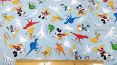ミッキーマウス,生地幅110cm×長さ100cm、サックス