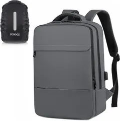 SUNOGE リュック メンズ ビジネスリュック リュックサック 防水 レインカバー付 15.6インチ PCリュック A4収納可( 2.グレー)