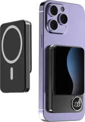 モバイルバッテリー Magsafe対応【15Wワイヤレス充電/20W Type-Cポート入出力/PD22.5W急速充電】ワイヤレスモバイルバッテリー マグネット式 モバイルバッテリー 大容量 小型 軽量10000mAh ワヤレス充電器 マグセーフ (ブラック)