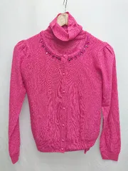 ◇ ef-de エフデ セーター カーディガン アンサンブル サイズ9 ピンク レディース P  【1406240032426】