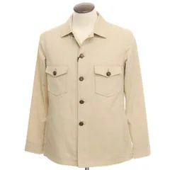 【新品】タリアトーレ TAGLIATORE BUCK ウールレーヨン サファリジャケット ベージュ系xマルチ【サイズ48】【メンズ】のサムネイル