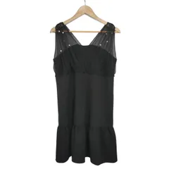 Rady(レディ) ドレス サイズM レディース - 黒 ノースリーブ/ひざ丈/レース/パール/フリル