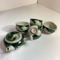 九谷焼　仙春　急須　湯呑み　水差しセット＊箱なし＊            …e.s