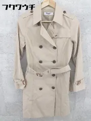 ◇ ◎ NATURAL BEAUTY BASIC ウエストベルト付 長袖 トレンチ コート サイズM ベージュ レディース 【中古】 【1002802335006】