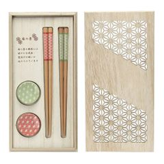 麻の葉　箸箸置揃