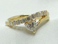 天然ダイヤモンドのリング【0.202ct】【0.08ct】【Pt950】 - メルカリ