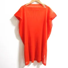 PLEATS PLEASE イッセイミヤケ プリーツ チュニック トップス 赤 PLEATS PLEASE イッセイミヤケ プリーツ チュニック トップス 赤