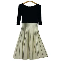 Rirandture リランドチュール ドッキング ストライプワンピース size1/オフホワイト×ネイビー