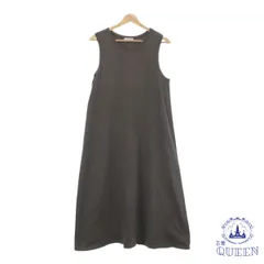 【訳アリ】anyFAM エニィファム ワンピース Uネック ノースリーブ カジュアル シンプル ゆったり おしゃれ 袖なし ロング レディース ブラウン F 901-10296 送料無料 古着