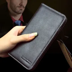 iPhone6 Plus iPhone6s Plus 5.5インチ 5.5 高級本革 手帳型 スマホケース 濃い茶 AB74