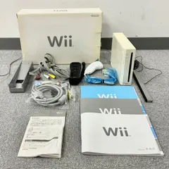 X703-CH2-1188 Nintendo 任天堂 Wii 本体セット 箱付き ゲーム機 白 MODEL NO.RVL-001 リモコン付き CYBERWii用 D端子ケーブル 通電確認済み