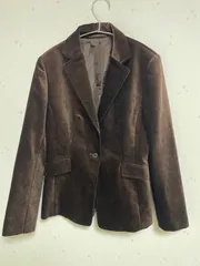 J.PRESS ジェイプレス 日本製 ベルベット テーラードジャケット ブラウン レディースM-L相当