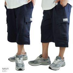 プロクラブ PRO CLUB メンズ ショーツ 167 FLEECE CARGO SHORT フリースカーゴショーツ NAVY(ネイビー)スウェット スエット HIPHOP ストリート 太め