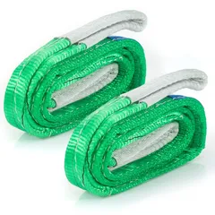 ☆人気商品☆JiiinMiiin スリングベルト 使用荷重2000kg 長さ4m 幅50mm ポリエステル製 安全ロープ 荷吊りベルト 牽引工具 道具 園芸 出荷 引越し【2本セット】