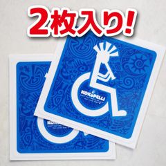 ココペリ × 身体障がい者標識 オリジナルステッカー 四角形 通常タイプ 2枚入
