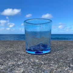 グラスアート藍　琉球ガラス　島ロック