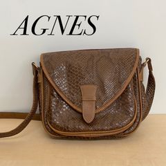 VAGRIE ヴァグリエ クロコ型押しショルダーバッグ ブロンズ×ダーク 