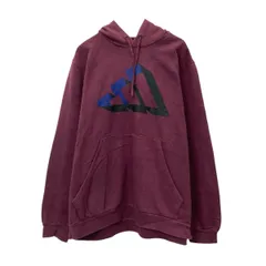 adidas プリントスウェット パーカー L エンジ アディダス プルオーバー ビックプリント スポーティ 古着卸 アメリカ仕入 a709-6106