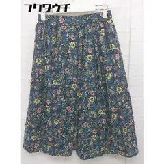 ◇ ◎ COMME CA ISM コムサイズム 総柄 膝下丈 スカート サイズ11 ネイビー レディース  【中古】 【1109010004158】