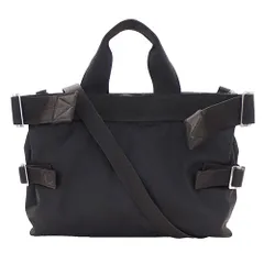ボッテガ・ヴェネタ BOTTEGAVENETA バッグ メンズ ブランド ハンドバッグ ショルダーバッグ 2way ナイロンキャンバス ブラック ビジネスバッグ ブリーフケース シンプル 【中古】