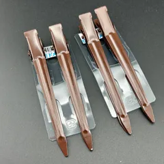 【新品】ヘアアクセサリー 2点 ４本セット ヘアクリップ ショート ブラウン ブラック シンプル◆