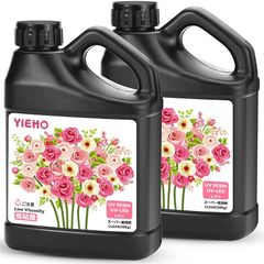 YIEHO UV レジン液1000g, 大容量低粘度超透明硬いUV レジン液速ハード-レジン初心者向け Resin UV/LED対応DIYハンドメイドジュエリー, 工業用鋳造樹脂アートワーク 1