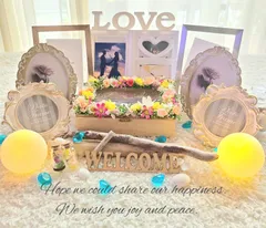 ウエルカムスペース　海　フォトフレーム　結婚式　リングピロー　ウェルカムスペース