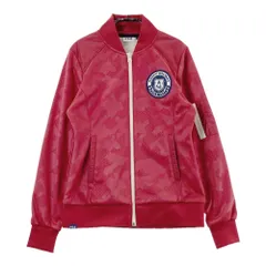 サイズ：M FILA GOLF フィラゴルフ  裏起毛ジップジャケット カモフラ柄 レッド系 [240101413982] ゴルフウェア レディース ストスト