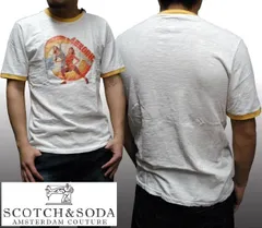 007 【訳あり・アウトレット】スコッチ&ソーダ SCOTCH&SODA メンズ 半袖 Tシャツ AEROBIC オフホワイト シャツ safari サファリ OCEANS オーシャンズ 掲載 スコッチアンドソーダ ヴィンテージ スタイル ファッション