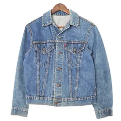 60年代 USA製 Levi's リーバイス 70505 デニムトラッカージャケット ヴィンテージ ビッグE ブルー(メンズ M相当)中古 古着 A2769
