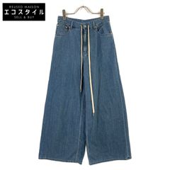 MM6 MAISON MARGIELA エムエム 6 メゾン マルジェラ 22SS ライトブルー デニムワイドパンツ 36