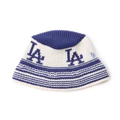 [即納]NEWERA ニューエラ ニットバケット ロサンゼルス・ドジャース インディゴブルー/クローム メンズ 男性 レディース 女性 ハット  送料無料 NEW ERA 国内正規品 正規取扱店