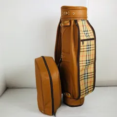 【希少廃盤】 BURBERRY バーバリー ブラウンレザー キャディバッグ BURBERRY バーバリー ゴルフバッグ/キャディバッグ レザー