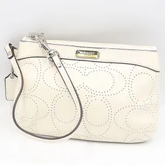 新品同様 コーチ レザー アイボリー ホワイト シルバー金具 ハンドバッグ TCY 2000000 NSK