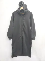 ◇ ⊇ classicalelf クラシカルエルフ 裏起毛 長袖 ジップアップフーデットコート サイズL ブラック レディース E  【1506250007572】