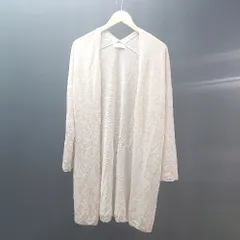 ◇ SIMPLICITE 薄手 透け感 シンプル 丈長め カジュアル 長袖 カーディガン 表記なし ベージュ レディース E  【1308160026441】