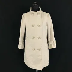 アズノウアズ★七分袖/トレンチコート【38/レディースM/ベージュ】ダブルブレスト/as know as◆BF833