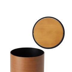 藤栄(FUJIEI) ダスパースタイル ゴミ箱 ダストボックスフタ ダスパーLサイズ用 チーク φ18.8×H3.6cm DS-02L スタイリッシュ シンプル おしゃれ 清潔感 丸洗い可 収納 収納ボックス オフィス リビング 寝室 洗面所 インテリア  1