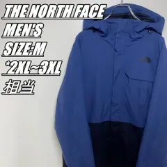 【US古着】THE NORTH FACE ザノースフェイス ナイロンジャケット マウンテンパーカー ライナー欠品 メンズ　サイズ表記M 2XL~3XL相当　ネイビー×ブラック