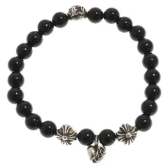 CHROME HEARTS クロムハーツ 8mm BEAD ハートチャームブラックビーズ