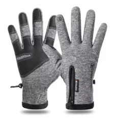 防水 手袋 グローブ 防風 保温 冬用 スマホ対応 スポーツ アウトドア 登山 スキー スノーボード グレーMグレーMP_3
