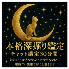 しっかり★チャット鑑定30分間 占い放題【鑑定書付き】