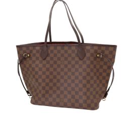 【中古】  LOUIS VUITTON ルイヴィトン N51106 ダミエ ネヴァーフルGM 旧型 ポーチ欠品 トートバック ブラウン レザー ハンドバッグ  筆記体 ユニセックス A2501736 【無料ギフトラッピング承ります】