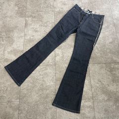 【美品】Burberry LONDON ストレート デニム ノバチェック　刺繍付 美品！】バーバリーロンドン デニム ノバチェック サイドライン