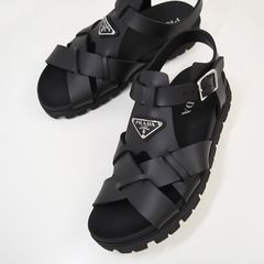 PRADA プラダ サンダル 靴 シューズ ラバー クロスサンダル