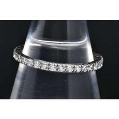 ブルガリ エタニティ リング ウェディングリング フルダイヤモンド 0.31ct K18WG #47 348046【正規品・美品】