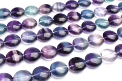 マルチカラー フローライト 14mm コイン １連（約３８ｃｍ） パワーストーン 天然石 _RG448