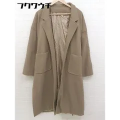 ■ ◎ JUNOAH ジュノア ベルト付 長袖 ロング コート サイズL ベージュ レディース  【1105140000398】のサムネイル