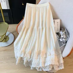 ペチコート レディース ペチスカート ロング レース 夏 春 薄手 ドレスインナー さらさ 透け防止 ゆったり 重ね着 薄手 ウエストゴム 無地 軽い スカート 涼しい xzdszos